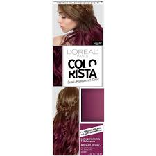 L Oreal Paris Colorista Semi Permanent For Brunette Hair Maroon 4 Fl Oz Semi Permanent Hair Dye Semi Permanent Hair Color Permanent Hair Color