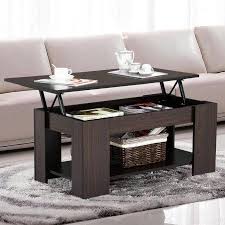 Yaheetech Lift Up Top Coffee Table With Under Storage Shelf Modern Living Room Furniture Espresso Walmart Com Espresso Living Room Furniture Shelves Modern Living Room Coffee Table With Hidden Storage