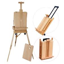 Sfhx 3e Red Beech Portable Rolling Sketch Box Oil Painting Easel With In 2020 Sketch Box Wood Easel Easel
