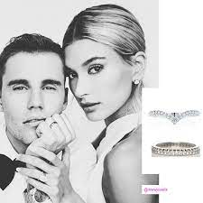Hailey Bieber S New Wedding Rings From Tiffany Co Soleste Band And V Ring Hailey Bieber Wedding Hailey Baldwin Hailey