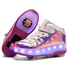 Heelys 2020 Glowing Sneakers Kids Roller Skate Shoes Children Led Colorful Light Up Shoes Girls Boy Sneakers With Wheels Heelies Sneakers Aliexpress