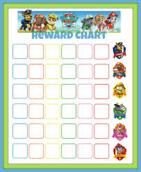 Paw Patrol Reward Chart Kids Potty Printable Reward