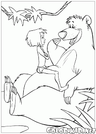 Kaa ausmalbild ~ coloriages du livre de la jungle. Malvorlagen Mowgli Und Baloo