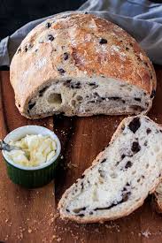 Mediterranean Black Olive Bread Www Oliviascuisine Com A Delicious No Knead Crusty Bread Made With Bread Recipes Homemade Olive Bread Artisan Bread Recipes