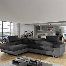 Aménagez votre intérieur en toute harmonie grâce au canapé convertible clark gris chiné, son design sobre et élégant s'intégrera facilement chez vous. Canape Angle Avec Coffre Canape Lit Pas Cher Canape Convertible