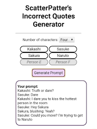 Touch device users, explore by touch or with swipe gestures. Scatterpatter S Incorrect Quotes Generator The New Showdown Meta Fandom Hab Nochmal Mit Scatterpatter S Incorrect Quotes Generator Gespielt Ksnavel355
