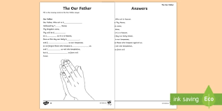 Maybe you would like to learn more about one of these? The Our Father Missing Words Differentiated Worksheet Worksheets Scottish