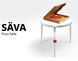 Ikea Pizza Hut Create A Life Size Version Of The Tiny Tables That Come In Pizza Boxes Pizza Hut Meatball Pizza Plastic Tables