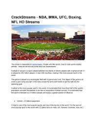 Links are updated one day before the event. Crackstreams Nba Mma Ufc Boxing Nfl Hd Streams By Jannatulferdous49235 Issuu