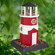 Get the best of shopping and entertainment with prime. Amazon Com North States Village Collection Shoreline Large Red White Lighthouse Birdfeeder Easy Fill And Clean Squirrel Proof Hanging Cable Included Or Pole Mount Pole Sold Separately Extra Large 8 Pound Seed Capacity