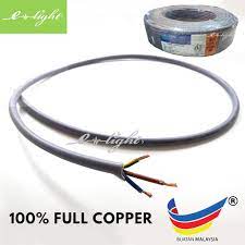 Bisa kirim ke rumah atau ambil di outlet rodalink. Costa Pure Copper 40 0076 X 3 Core Pvc Insulated Flexible Cable Grey Per Meter Wayar Elektrik 3core Per Meter Shopee Malaysia