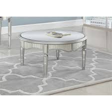 The collection round mirrored top coffee table takes its cue from the atomic era inspired designs of the 1950s, but brought up to date with an attractive contemporary copper plated finish to the circular metal frame. Best Master Royal Glam Round Mirrored Glass Coffee Table In Silver T1801sc