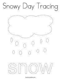Snowy Day Tracing Coloring Page Twisty Noodle Snowy Day Coloring Pages Coloring Pages Nature