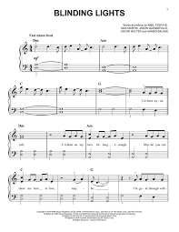 Download Blinding Lights The Weeknd Easy Piano Song Sheet Music Piano Songs Sheet Music Easy Piano Songs Sheet Music Sheet Music
