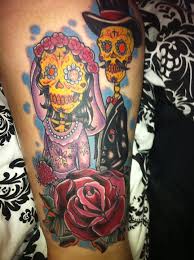 Dia De Los Muertos Tattoo How Tight Is This Beauty Tattoos Tattoos Tattoos And Piercings