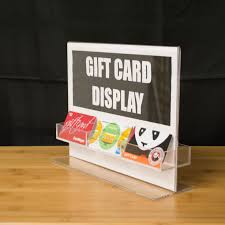 Source one business card/gift card display holder with premium wall mount and 18 pockets (18pwallbc) : Clear Acrylic Gift Card Holder And Sign Display Sign Display Holder Rack 11 W X 8 5 H Buy Clear Acrylic Gift Card Holder And Sign Display Gifts Wholesale Gift Card Holders Lucite Sign Display