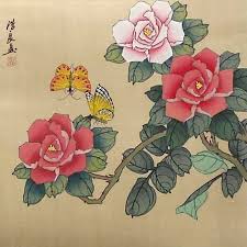 Meng Hao Liang Rose Painting Rose Art China Rose