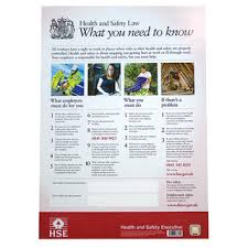 The poster outlines british health and safety laws and includes a straightforward list. Health Safety Law Poster 2009 Rigid Plastic Design A2