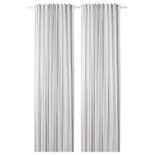 Adelspinnare Curtains 1 Pair White Stripe Ikea In 2020 Curtains Curtains With Blinds Curtain Rods
