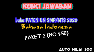Maybe you would like to learn more about one of these? Jawaban Pembahasan Erlangga Paten Un Smp 2020 B Indonesia Paket 2 Nomor 1 50 Youtube