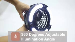 Xmund Xd Ld1 2 In 1 Camping Fan Light Abs 18 Led 2 Modes Ceiling Fan Tent Lamp With Hanging Hook Youtube