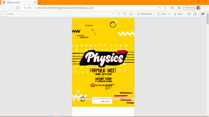 Pdf Crashup Physics Formula Sheet Jee Bytes