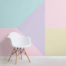 Geometric Pastel Wallpaper Mural Murals Wallpaper In 2020 Girls Room Paint Pastel Room Bedroom Wall Paint