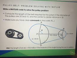 Also known as od, length, breadth. Compute The Length Of Belt Required For This System Chegg Com