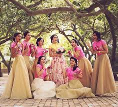 Skirt Top Combo With Minimal Abdomen Showing Not The Colors Indian Bridesmaid Dresses Bridesmaid Photoshoot Indian Wedding Bridesmaids