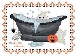 Counted cross stitch patterns are not just a great craft to enjoy but it can provide the perfect gift and even a memento of history. Bathtub Collection Halloween Harmony Cross Stitch Pattern By Catia Dias Crosstitch Com Halloween Cross Stitch Patterns Cross Stitch Patterns Cross Stitch