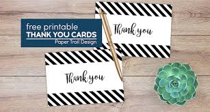Thank you cards from zazzle. Free Thank You Cards Print Free Printable Black And White Thank You Card Paper Trail Design
