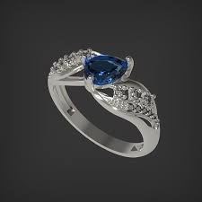 Pear Ring 3d Model Obj Mtl Stl 3dm 1 Brilliant Design Diamond Ring Engagement Fashion Beauty Gem Gold Jew Jewellery Sketches Jewelry Model Women Rings