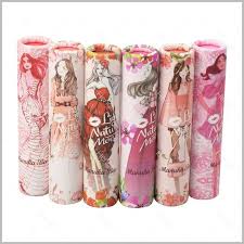 Cute Style Cylinder Packaging With Beauty Girl As The Main Element Of The Packaging Design Pattern