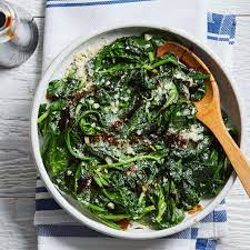 Balsamic-Parmesan Sautéed Spinach Recipe | Eatingwell