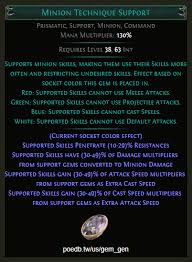 Feedback And Suggestions Prismatic Gems 12 New Minion Skills Supports And Item Ideas Forum Path Of Exile