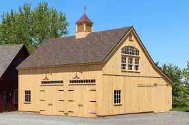 Carriage houses get their name from the out buildings of large manors where owners stored their carriages. Carriage Barn Post And Beam 2 Story Barn The Barn Yard Great Country Garages Timber Frame Garage Barns Sheds Barn Plans