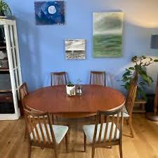 Come home to g plan. G Plan Mid Century Extending Teak Dining Table 6 Matching Gplan Dining Chairs Ebay