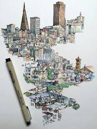 Noel Badges Pugh Photo Art Drawings City Drawing Sketch Book