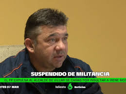 El PP suspende de militancia un mes después al alcalde que dijo que Montero  tenía "llagas de chupársela al 'Coletas'"