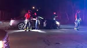 3 people taken to hospital after car crash, one critical