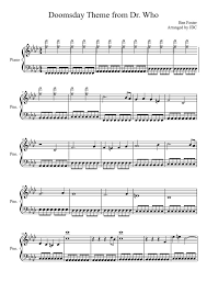 Doomsday Theme From Dr Who Doomsday Sheet Music Dr Who