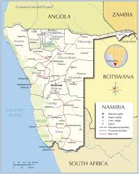 Administrative Map Of Namibia Nations Online Project