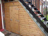 Plans For Building A Wooden Shed Under Stairs Hot Tub Patio Wooden Greenhouses Outdoor Stairs