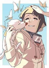 hyuuga hinata and akamaru (naruto and 1 more) drawn by pnpk_1013 | Danbooru