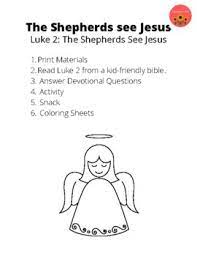 Mini Sunday School For Early Childhood The Shepherds See Baby Jesus Christmas