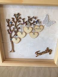 Handmade Family Tree Frame Family Tree Frame Box Frame Art Family Tree Picture Frames