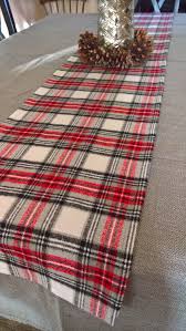 Welcome to red and black buffalo plaid project #2! Winter Table Runner Christmas Table Runner Plaid Flannel Etsy Plaid Christmas Tree Work Christmas Party Winter Table Runner
