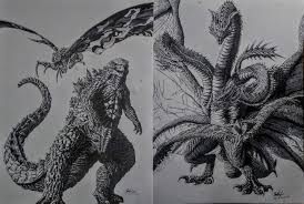 Godzilla Mothra And Ghidorah 2019 Kaiju Monsters King Kong Vs Godzilla Godzilla