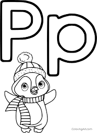 These are suitable for toddlers, preschool and kindergarten. Letter P And Cute Penguin Coloring Page Coloringall