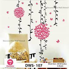 Thanks to our unique self adhesive stencil design, painting with wall stencils is so easy! Butterfly Wall Painting Designs Painting Ideas Dws 107 Reusable Wall Painting Stencils